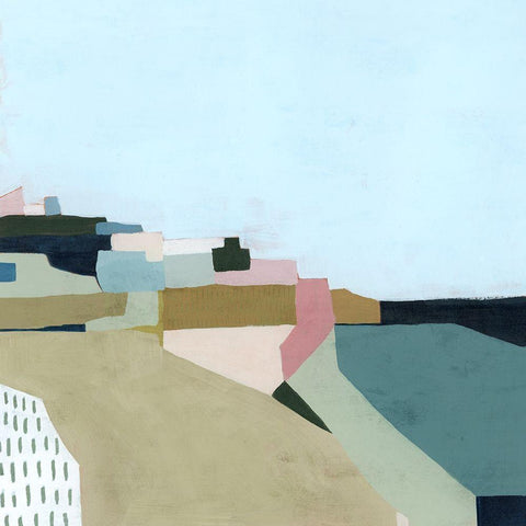 Hillside Revelry I White Modern Wood Framed Art Print by Popp, Grace