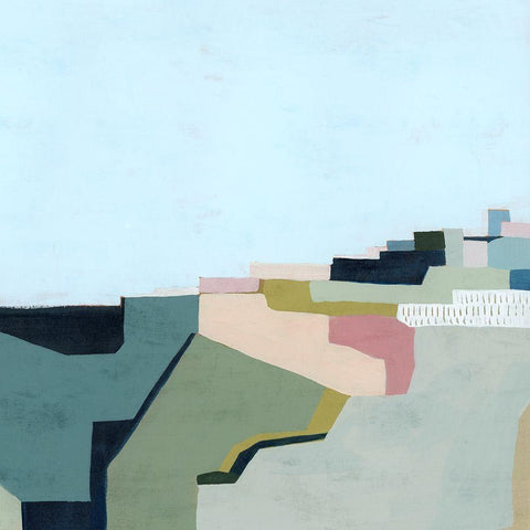 Hillside Revelry II Black Modern Wood Framed Art Print by Popp, Grace