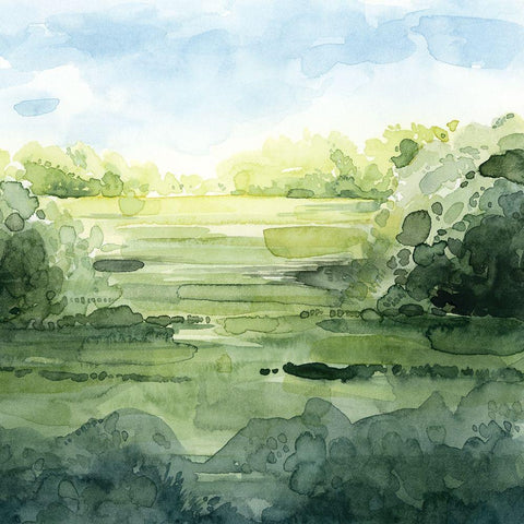 Summer Strata II White Modern Wood Framed Art Print by Popp, Grace