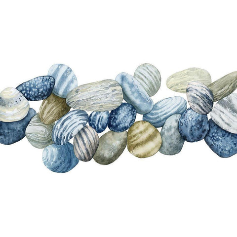 Found Pebbles III White Modern Wood Framed Art Print by Popp, Grace