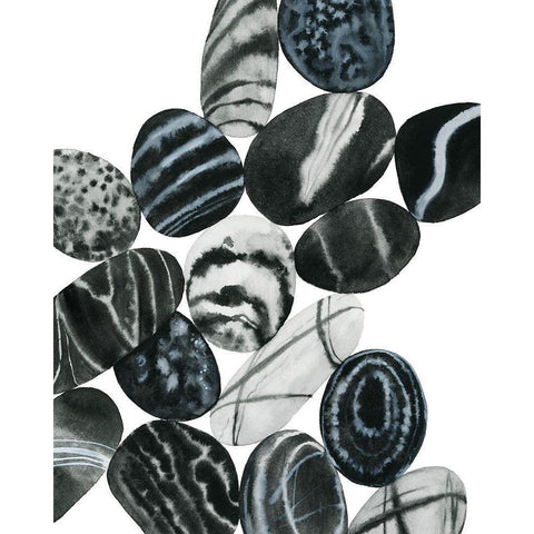 Dalmatian Rocks I Black Modern Wood Framed Art Print with Double Matting by Popp, Grace