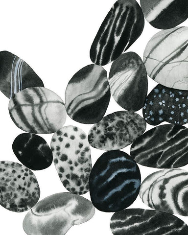 Dalmatian Rocks II Black Ornate Wood Framed Art Print with Double Matting by Popp, Grace