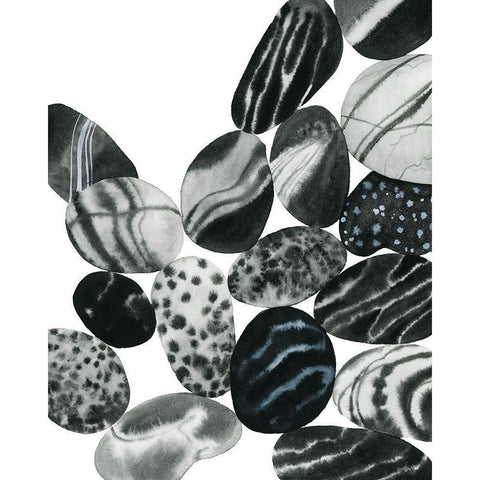 Dalmatian Rocks II Black Modern Wood Framed Art Print with Double Matting by Popp, Grace