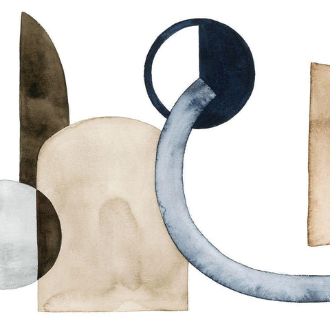 Moving Pieces II Black Modern Wood Framed Art Print by Popp, Grace