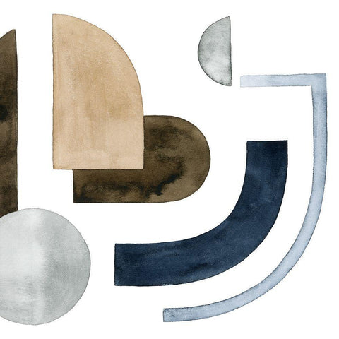 Moving Pieces III Black Modern Wood Framed Art Print with Double Matting by Popp, Grace