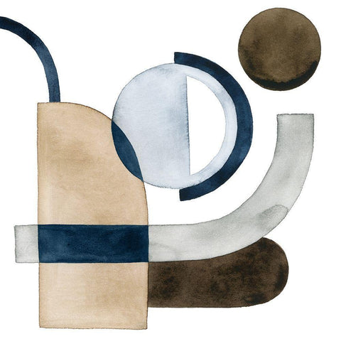 Moving Pieces IV Black Modern Wood Framed Art Print with Double Matting by Popp, Grace