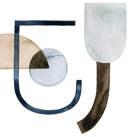 Moving Pieces VI Black Modern Wood Framed Art Print with Double Matting by Popp, Grace