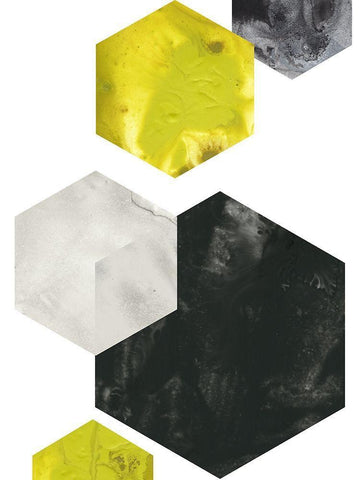 Geo Mobile IV White Modern Wood Framed Art Print with Double Matting by Vess, June Erica