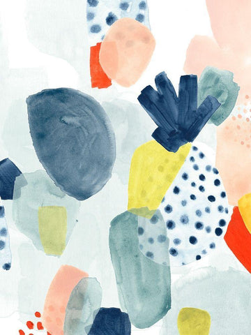 Frutti Misti I Black Ornate Wood Framed Art Print with Double Matting by Vess, June Erica