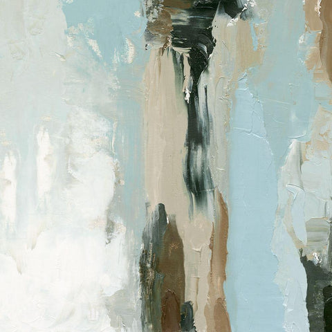 Neutral Landslide II White Modern Wood Framed Art Print with Double Matting by Caroline, Emma