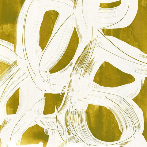 Olive Helix I White Modern Wood Framed Art Print by Vess, June Erica