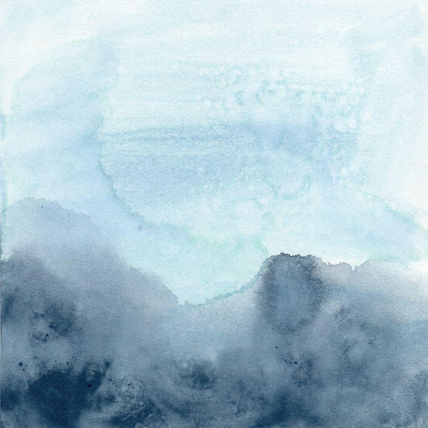 Cresting Waves I White Modern Wood Framed Art Print by Vess, June Erica