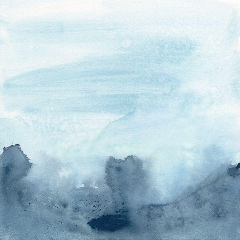 Cresting Waves II White Modern Wood Framed Art Print by Vess, June Erica