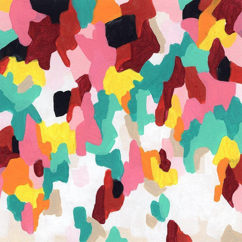 Pixel Kaleidoscope II Black Ornate Wood Framed Art Print with Double Matting by Vess, June Erica