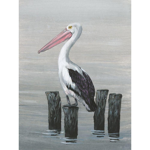 Waiting Calmly II White Modern Wood Framed Art Print by OToole, Tim