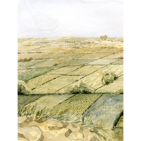 Flatlands I Black Modern Wood Framed Art Print with Double Matting by Popp, Grace