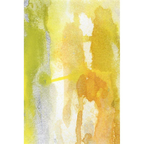 Golden Reflections I White Modern Wood Framed Art Print by Combs, Joyce