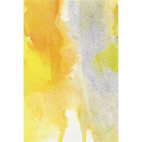 Golden Reflections II White Modern Wood Framed Art Print by Combs, Joyce