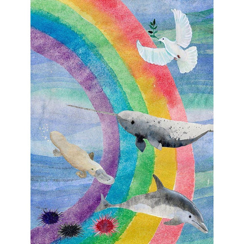 Noahs Ark II Black Modern Wood Framed Art Print by Ludwig, Alicia