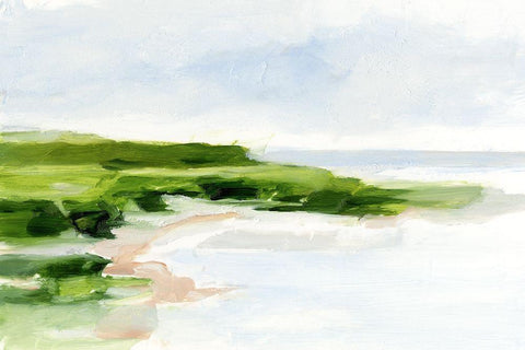 Blush Sands I White Modern Wood Framed Art Print with Double Matting by Harper, Ethan