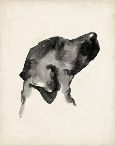 Puppy Profile I Black Ornate Wood Framed Art Print with Double Matting by Harper, Ethan