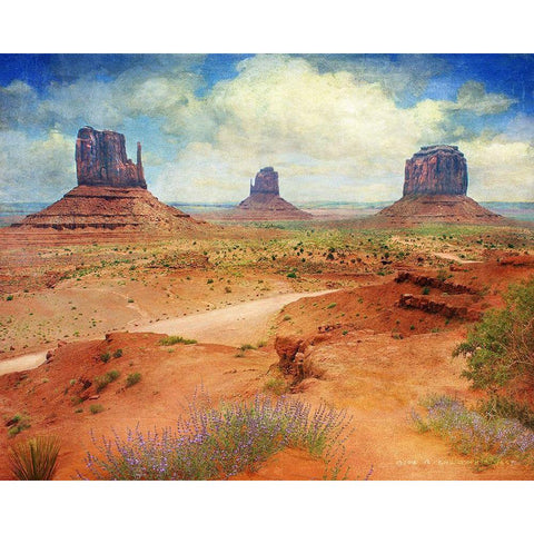 Golden Road I White Modern Wood Framed Art Print by Vest, Chris