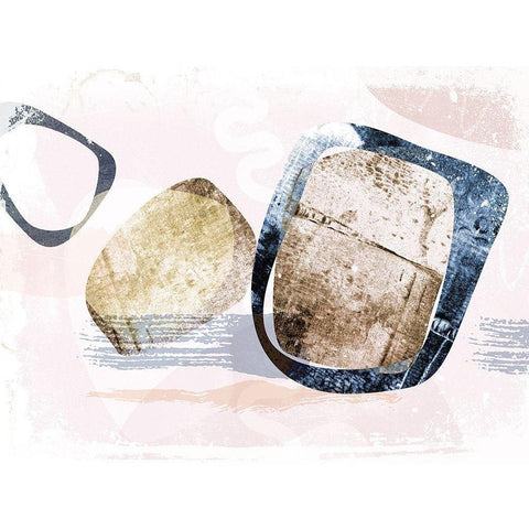 Stone Gem I Black Modern Wood Framed Art Print by Naskrent, Delores