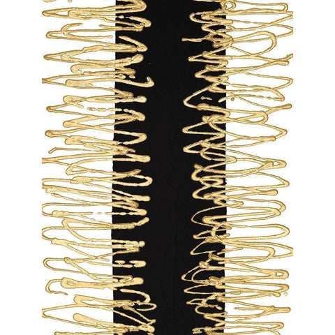 Gilded Amulet I Black Modern Wood Framed Art Print by Stramel, Renee W.