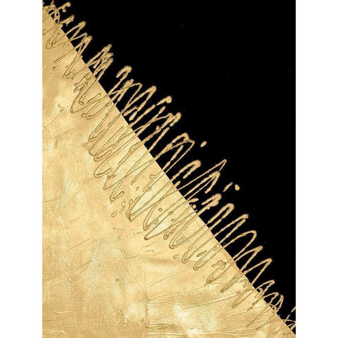 Gilded Amulet II Black Modern Wood Framed Art Print with Double Matting by Stramel, Renee W.