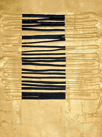 Gilded Amulet IV Black Ornate Wood Framed Art Print with Double Matting by Stramel, Renee W.
