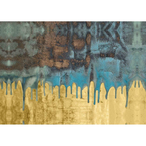 Aquafer I Gold Ornate Wood Framed Art Print with Double Matting by Stramel, Renee W.