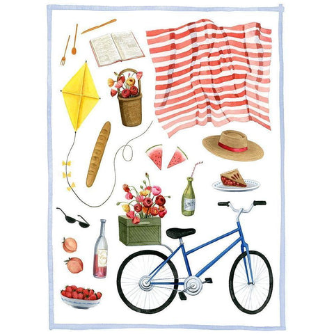 Park Picnic II White Modern Wood Framed Art Print by Popp, Grace