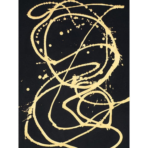 Gold Combo VI Black Modern Wood Framed Art Print by Stramel, Renee W.