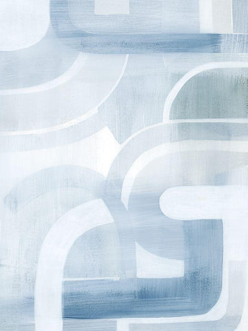 Snow Streams I White Modern Wood Framed Art Print with Double Matting by Popp, Grace