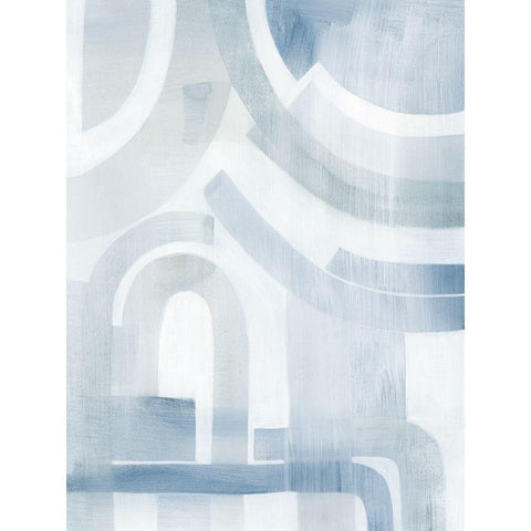 Snow Streams II Black Modern Wood Framed Art Print with Double Matting by Popp, Grace