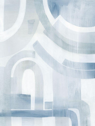 Snow Streams II White Modern Wood Framed Art Print with Double Matting by Popp, Grace