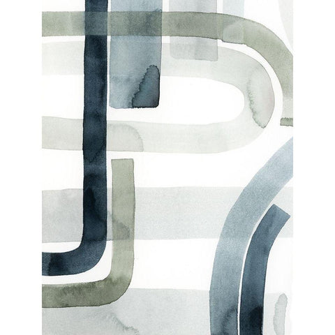 Cool Swoops I White Modern Wood Framed Art Print by Popp, Grace