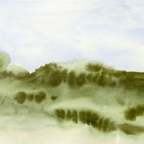 Summer Dreamscape II White Modern Wood Framed Art Print by Caroline, Emma