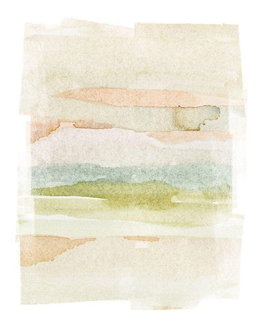 Soft Stack II White Modern Wood Framed Art Print with Double Matting by Caroline, Emma