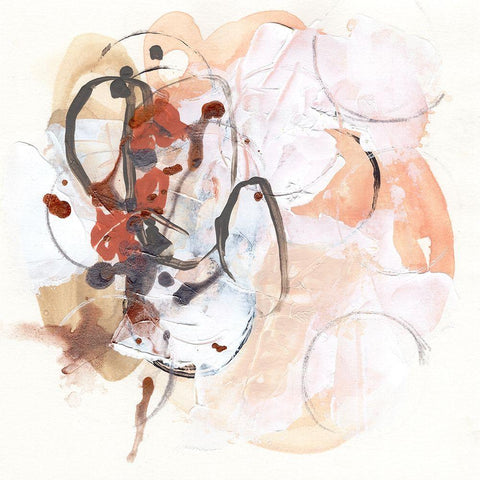 Rosewood II White Modern Wood Framed Art Print with Double Matting by Vess, June Erica