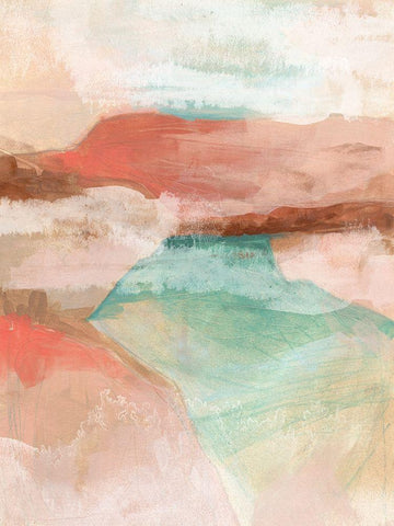 Watermark Mesa I Black Ornate Wood Framed Art Print with Double Matting by Vess, June Erica