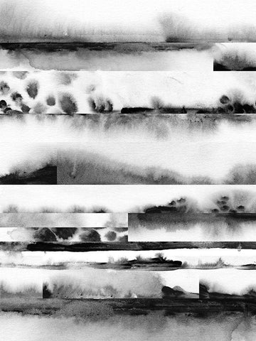 Litmus Layers I Black Ornate Wood Framed Art Print with Double Matting by Vess, June Erica