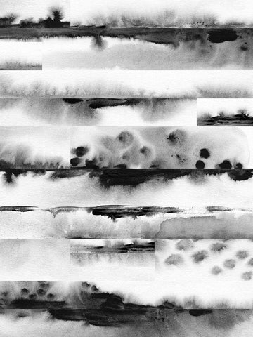 Litmus Layers II Black Ornate Wood Framed Art Print with Double Matting by Vess, June Erica