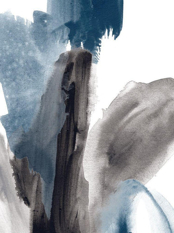 Meta Mineral I White Modern Wood Framed Art Print with Double Matting by Vess, June Erica