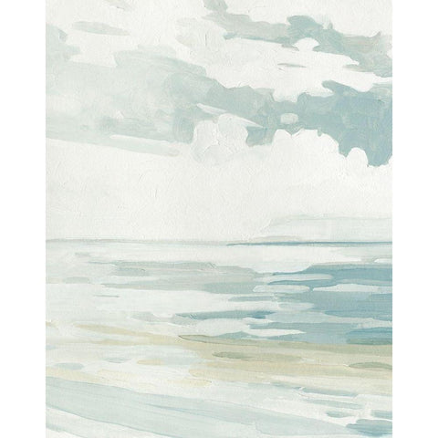 Soft Pastel Seascape I Black Modern Wood Framed Art Print by Caroline, Emma