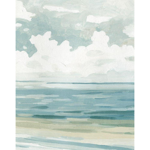 Soft Pastel Seascape II Gold Ornate Wood Framed Art Print with Double Matting by Caroline, Emma
