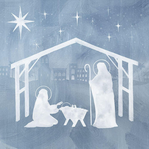 Star of Bethlehem I Black Modern Wood Framed Art Print by Popp, Grace