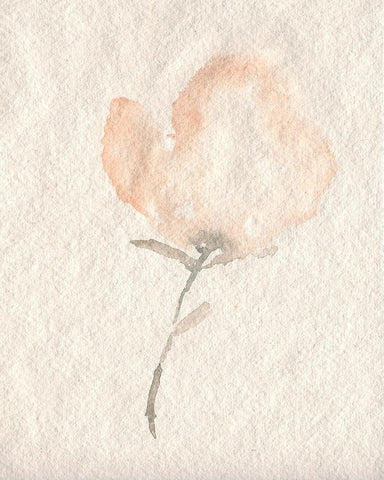 Fleur Petite II Black Ornate Wood Framed Art Print with Double Matting by Goldberger, Jennifer