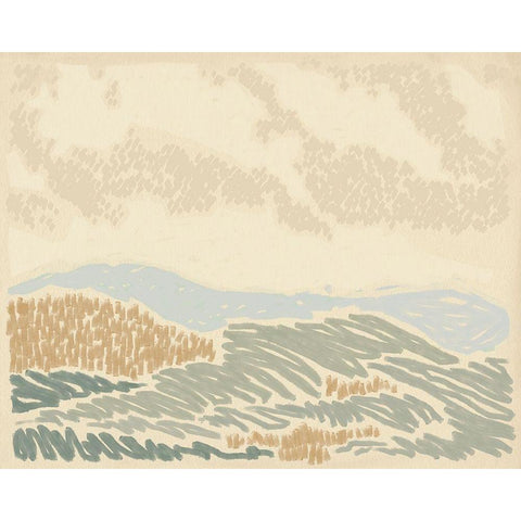 Paysage de Rouen II Gold Ornate Wood Framed Art Print with Double Matting by Green, Jacob