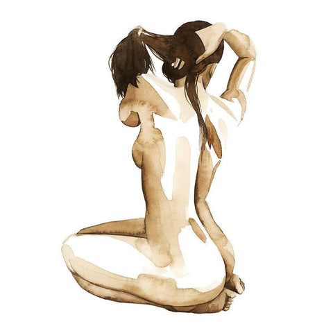 With Herself I White Modern Wood Framed Art Print by Popp, Grace